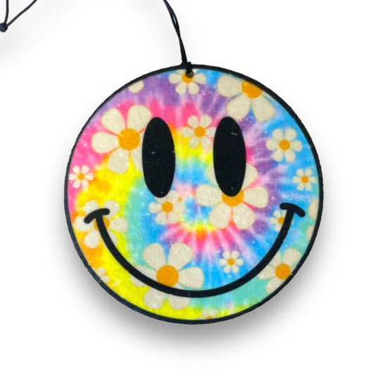 Smiley Rainbow Daisy Air Freshener | Unscented