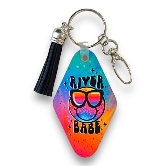 River Babe Smiley Keychain | Bag Tag