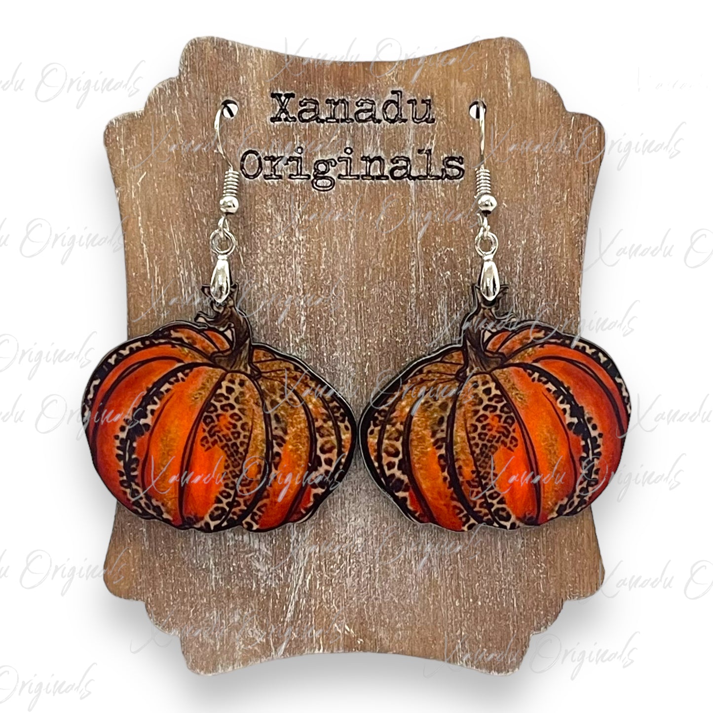 Leopard Pumpkin Earrings