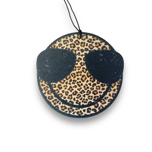Leopard Smiley Shades Air Freshener | Unscented