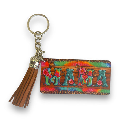 Mama Rectangle Keychain