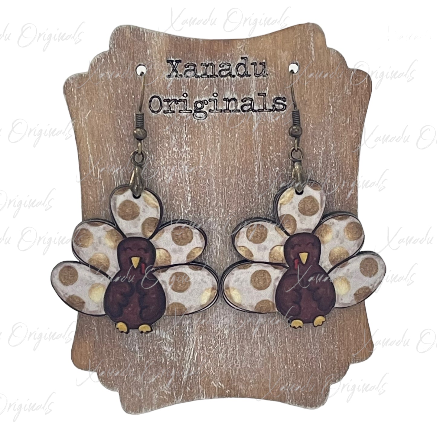 Golden Dot Turkey Earrings