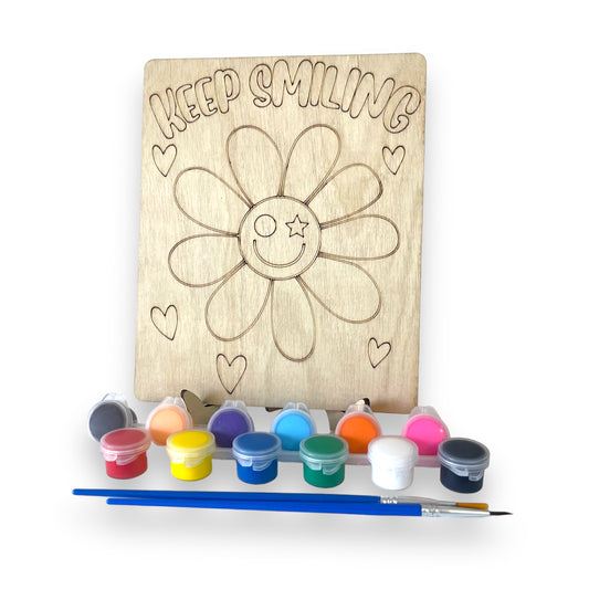 Keep Smiling Smiley Paint Kit with Stand | DIY