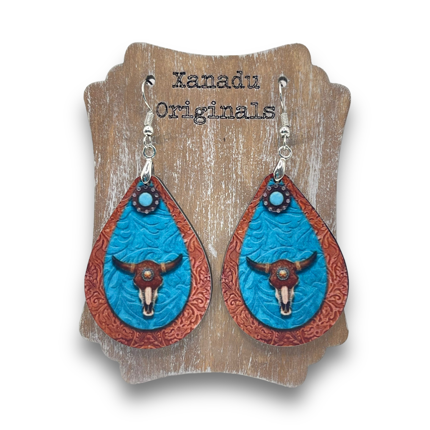 Longhorn Teardrop Earrings