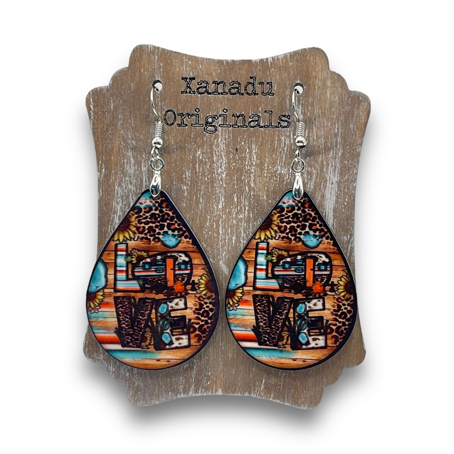 Love Camping Teardrop Earrings