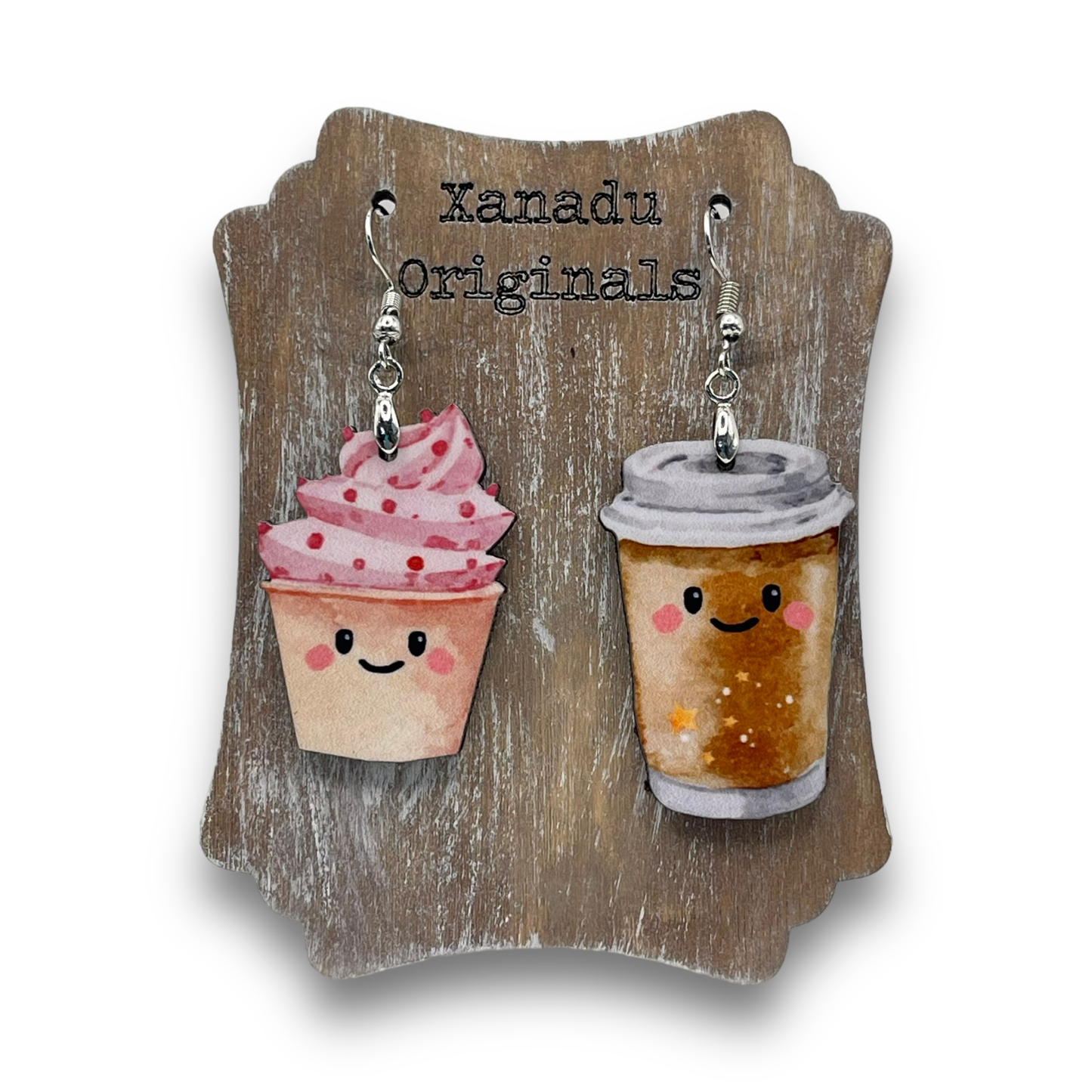 Ice Cream and Coffee Shaped Earrings