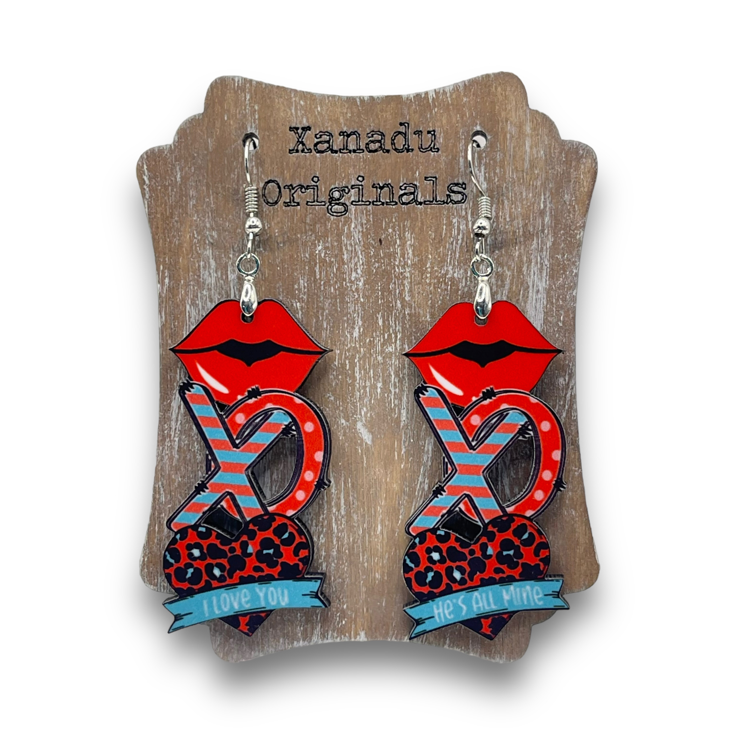 XO Lips Shaped Earrings