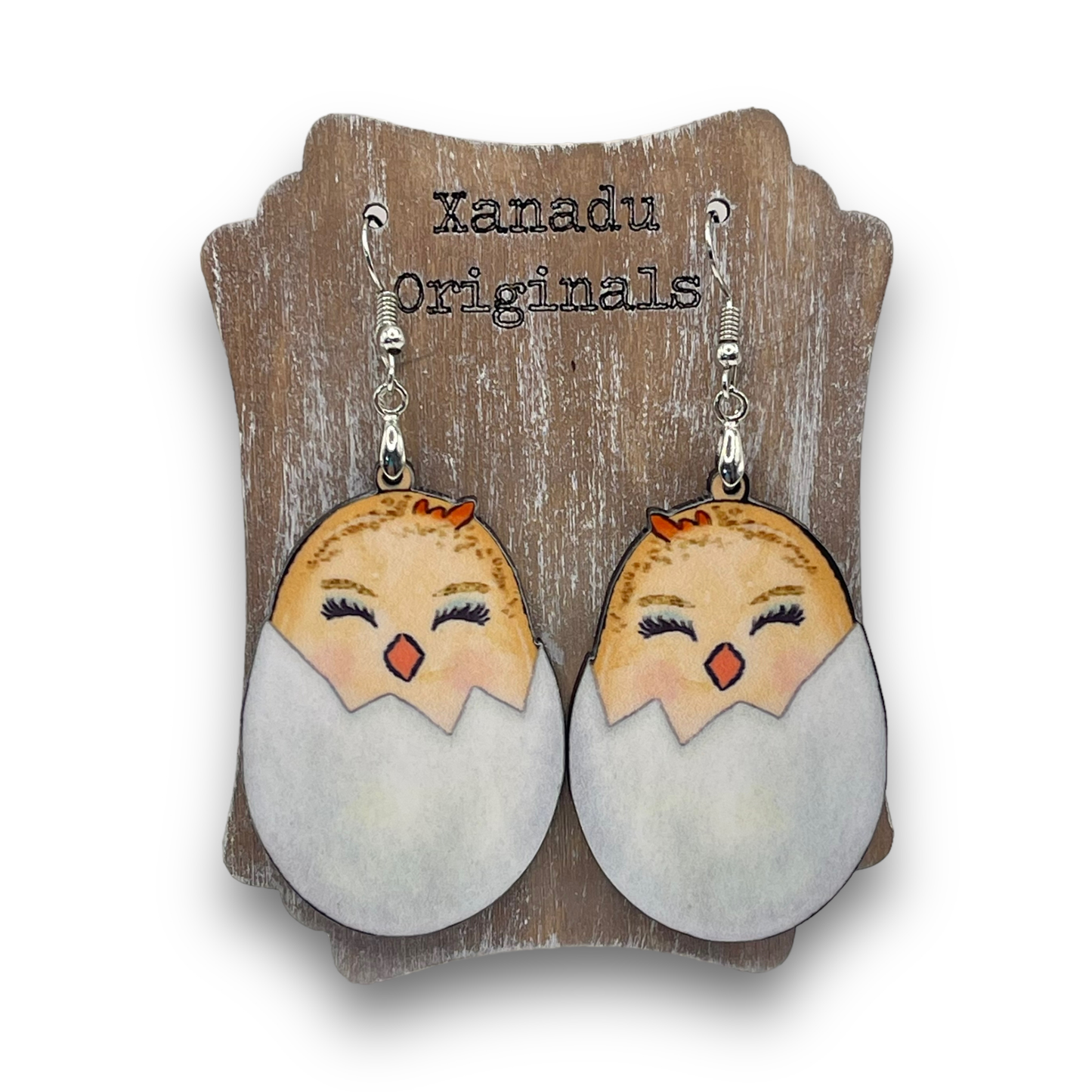 Chick in Egg Earrings