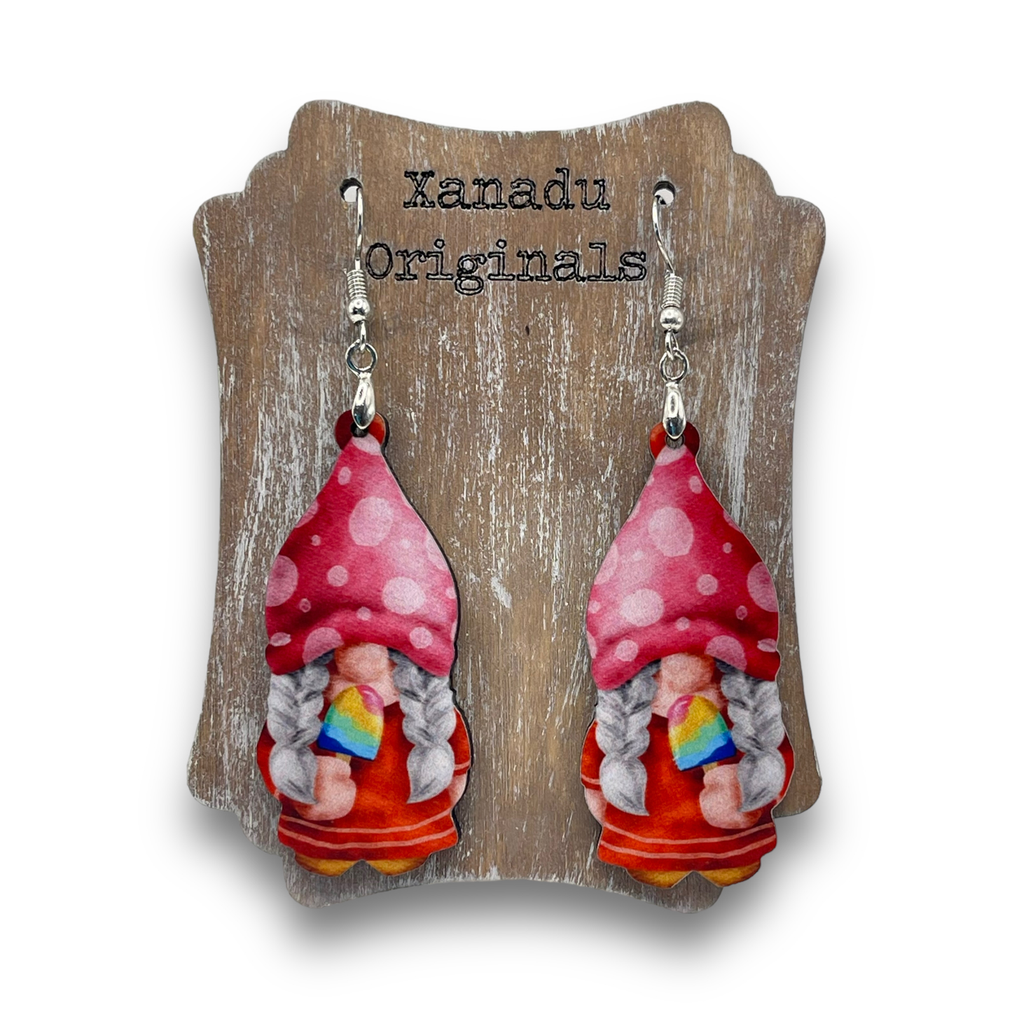 Ice Cream Gnome Shaped Earrings