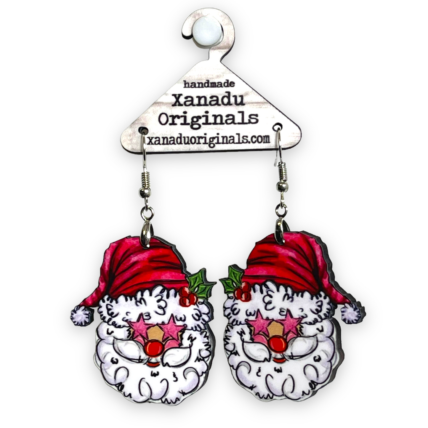 Preppy Santa Earrings