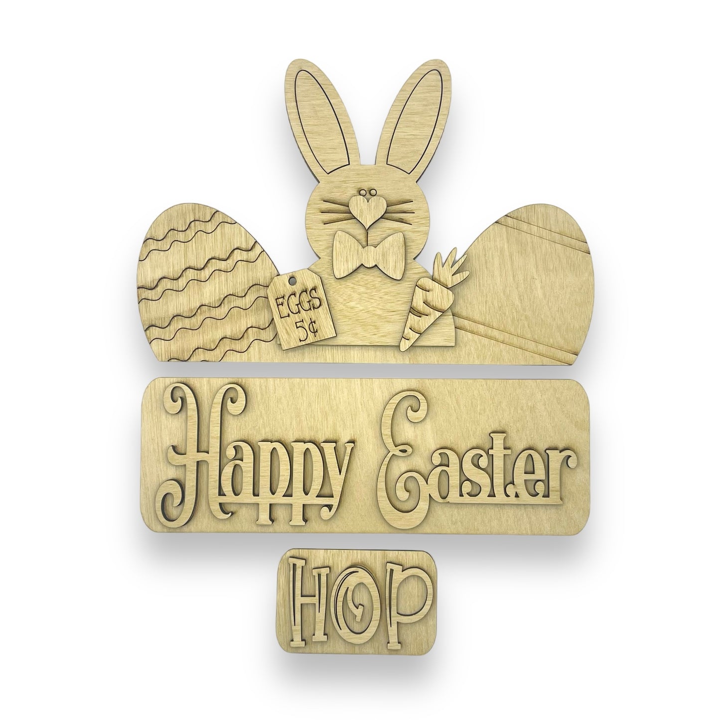 Happy Easter Interchangeable Wood Sign | DIY