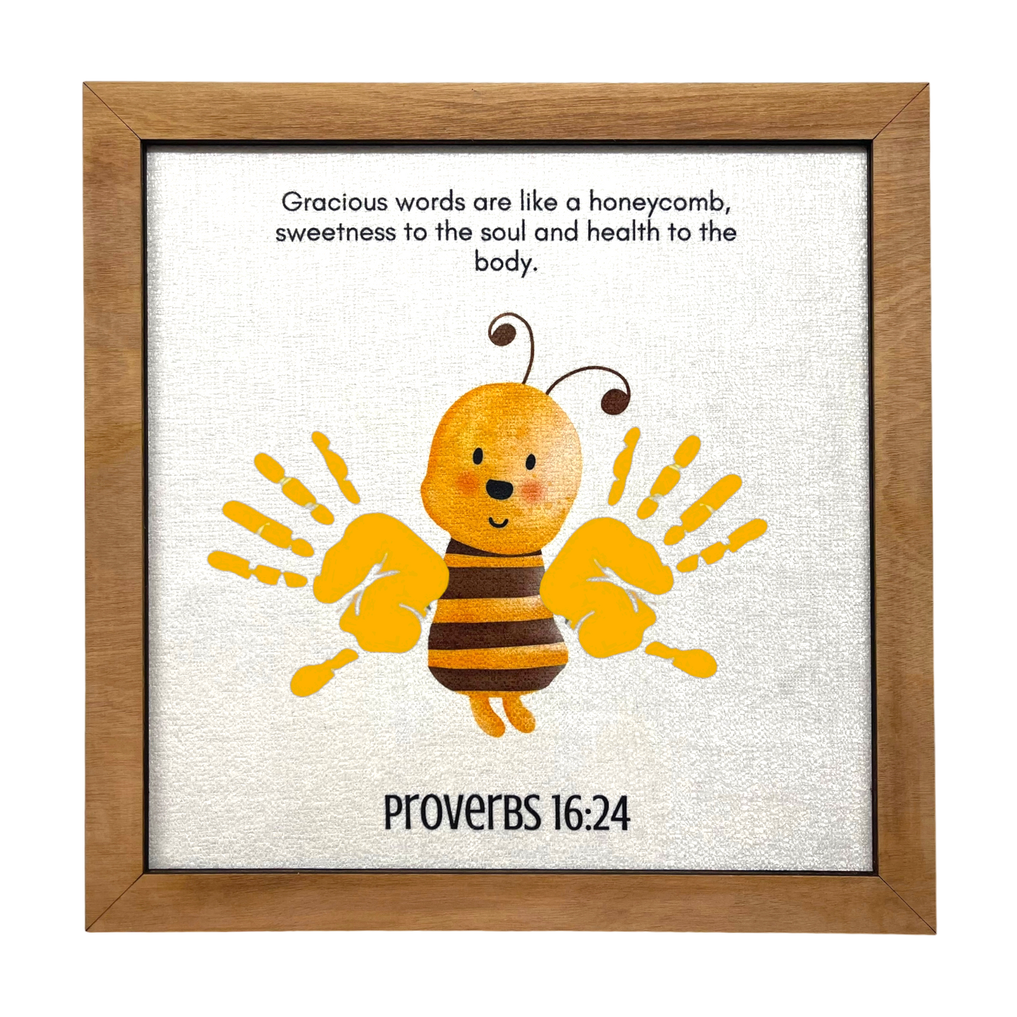 Bee Custom Framed Handprint Flower Art