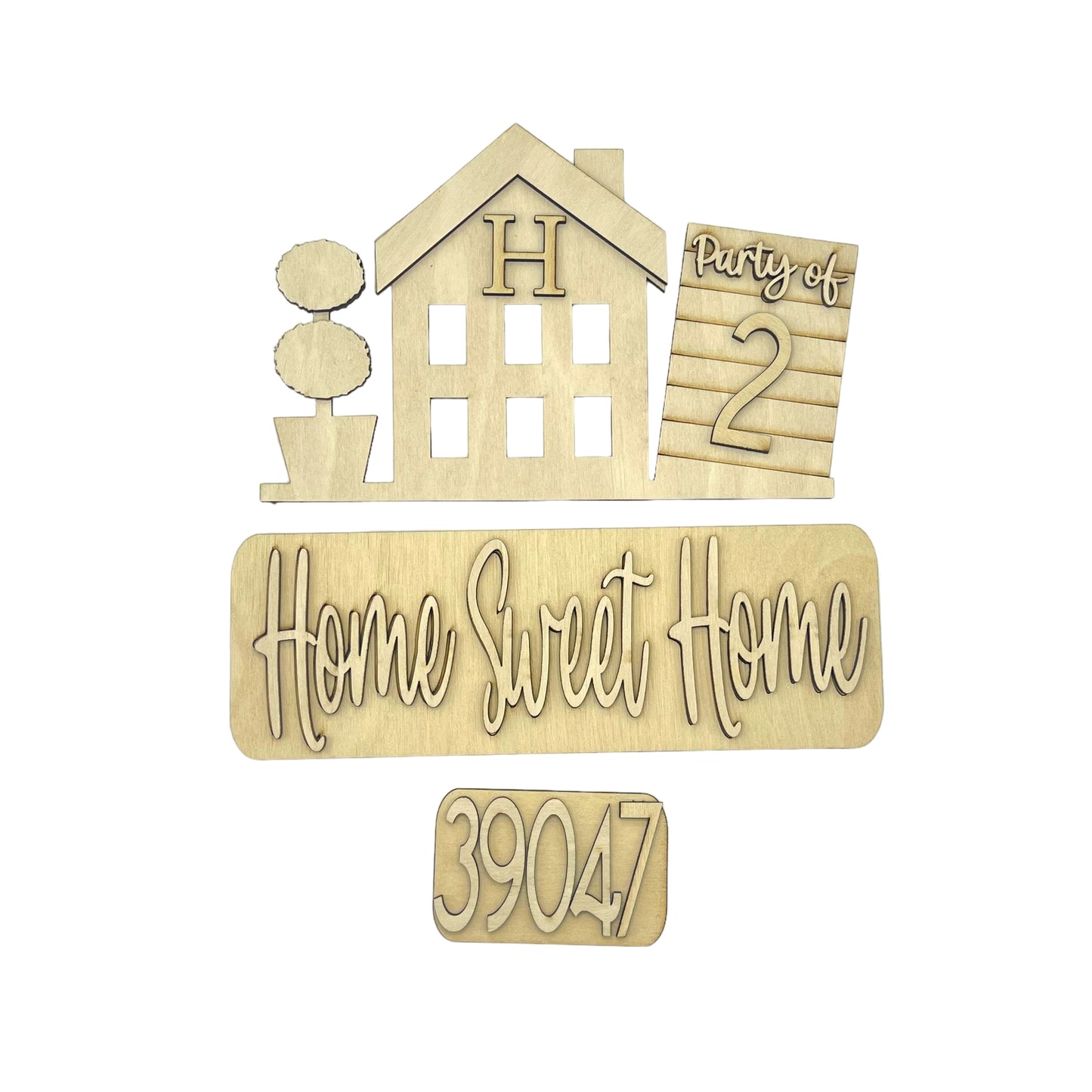 Home Sweet Home Interchangeable Insert Wood Kit | DIY