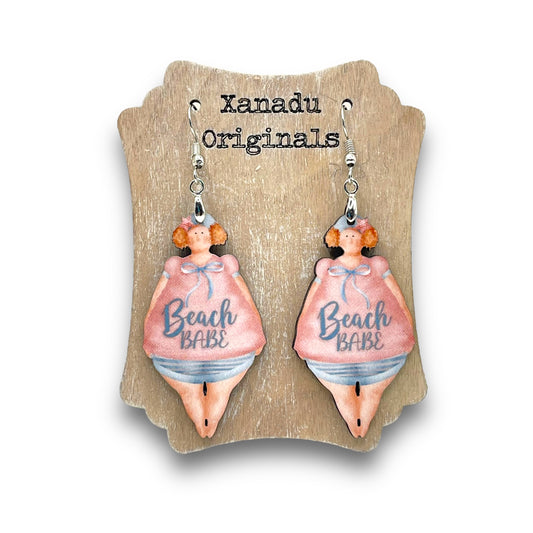 Beach Babe Clothed Swimmer Earrings