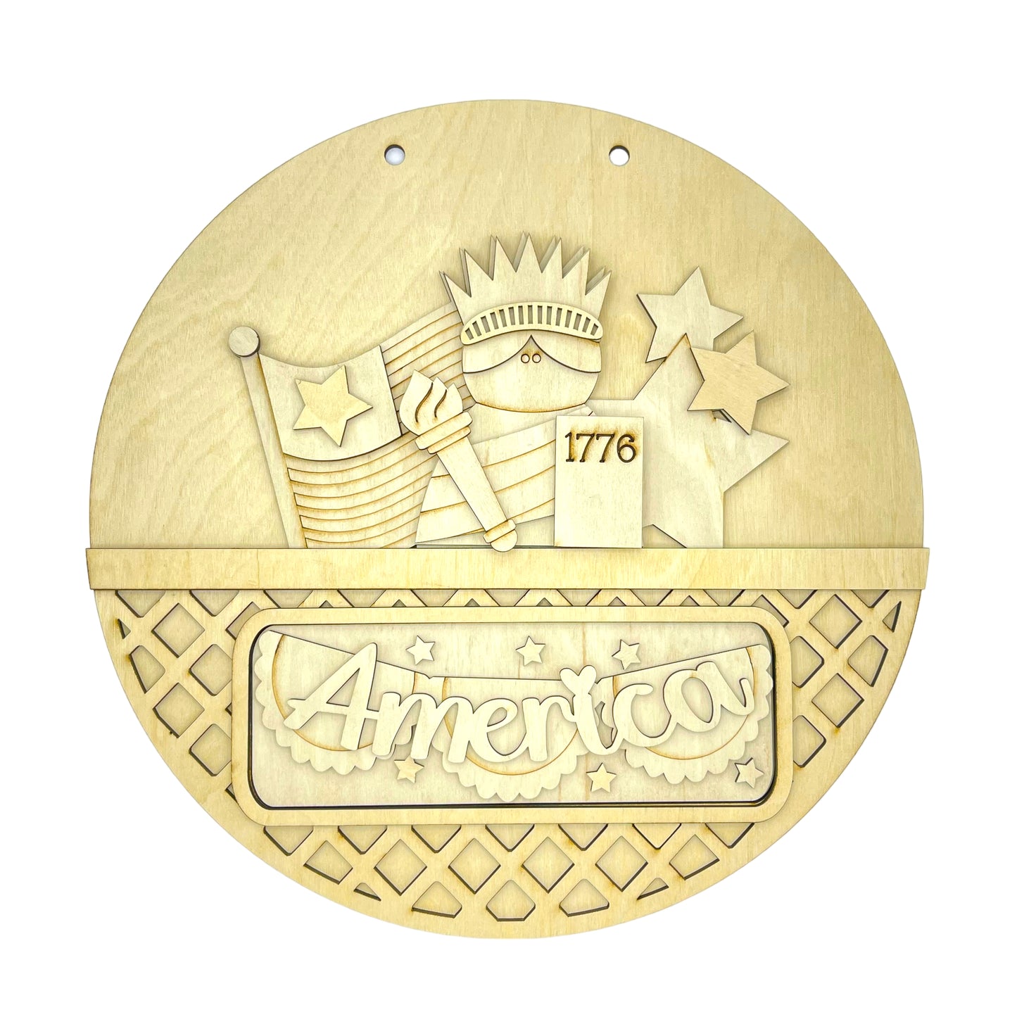 Lady Liberty Interchangeable Wood Sign | DIY