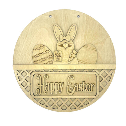 Happy Easter Interchangeable Wood Sign | DIY